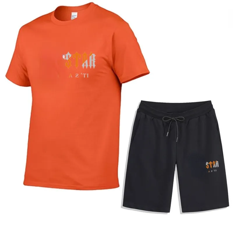 Trendy Brand Letter Gedrukt Summer Sport T-shirt en shorts Suit voor mannen en vrouwen