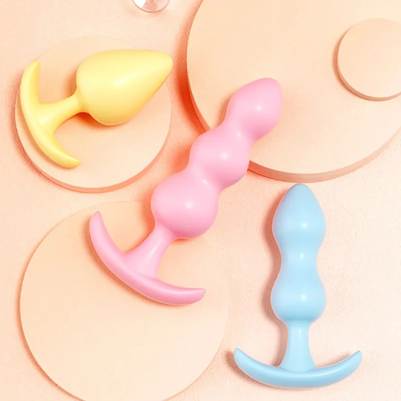 Мягкие силиконовые анальные штекеры для начинающих тренер стимулятор сексуальной игрушки Новой