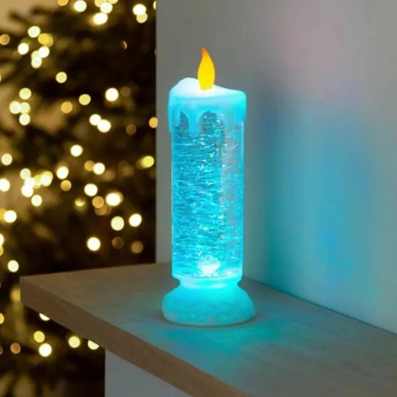 Аккуратный цвет электронный светодиодный водонепроницаемая свеча с блестящим цветом, изменяемая светодиодная вода, свеча A1 220527