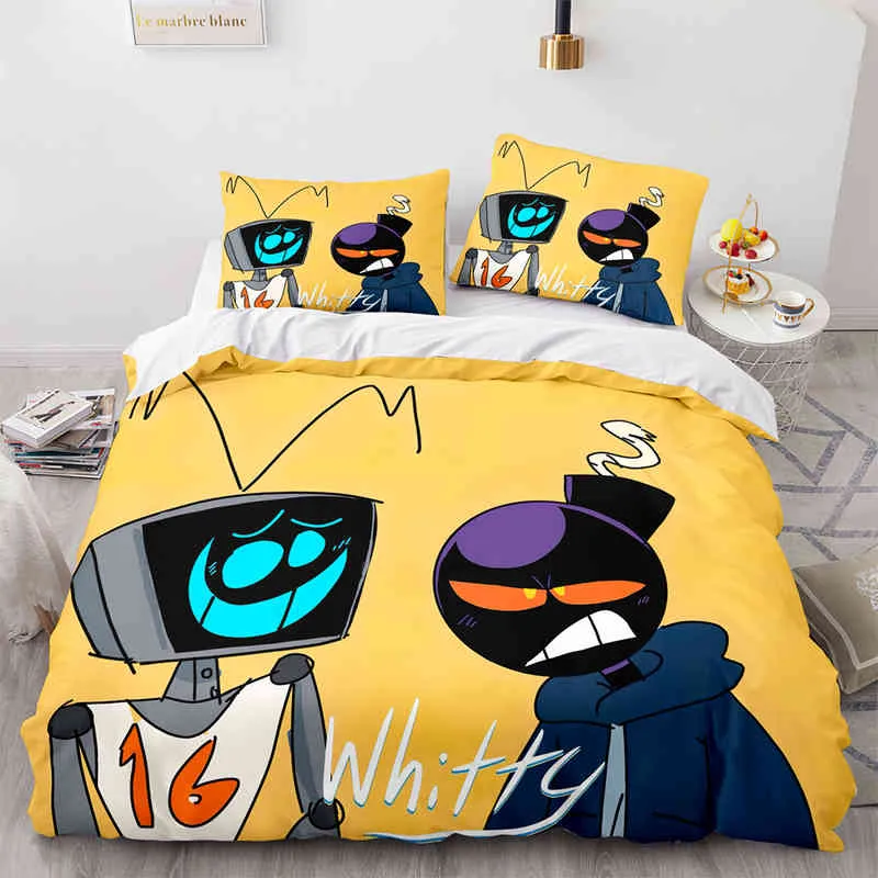 Bedding Sets Friday Night Funkin Whitty Single Twin Full Queen King Size Quilt Cartoon Bed Cover Duvet Pillow Case