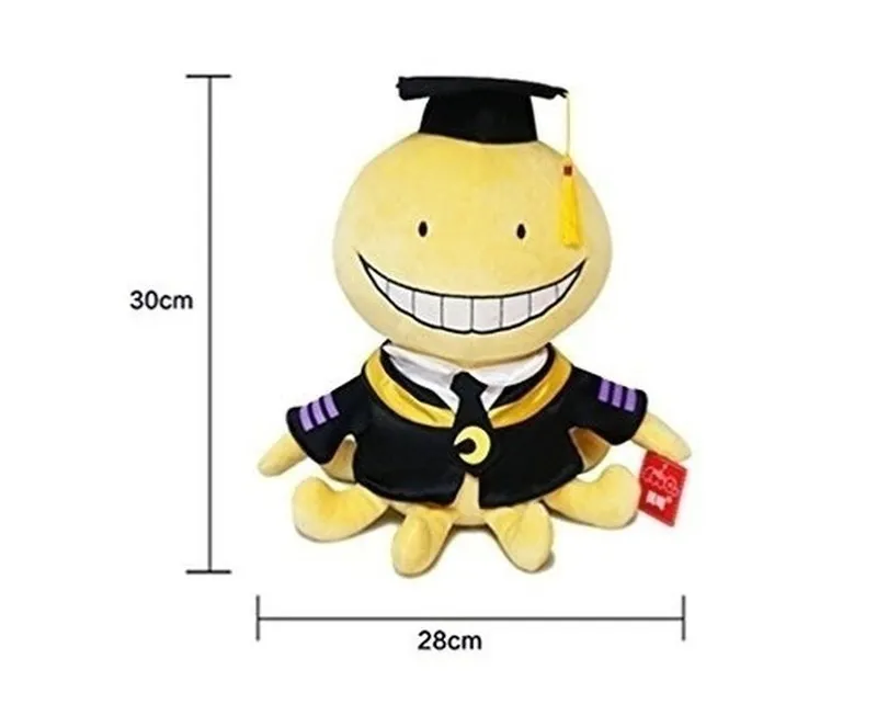 Boneca fofa de polvo korosensei koro sensei de pelúcia de brinquedos de desenho animado bonecas de pós -graduação em crianças de assassinato 220629