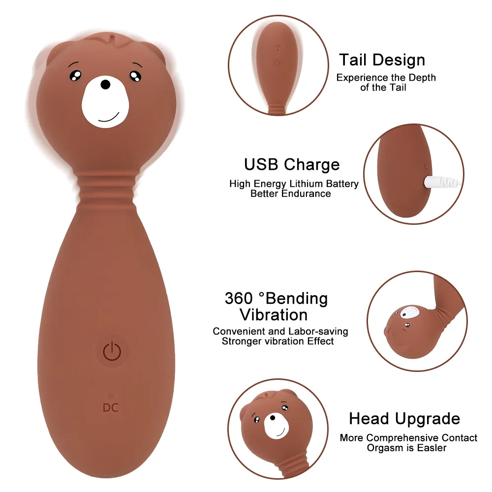12cm sexyy Beer Vibrators Voor Vrouwen Tepel Clitoris Stimulator Vaginale Anale Plug Dildo Vrouwelijke Masturbator Erotische Speeltjes sexy winkel