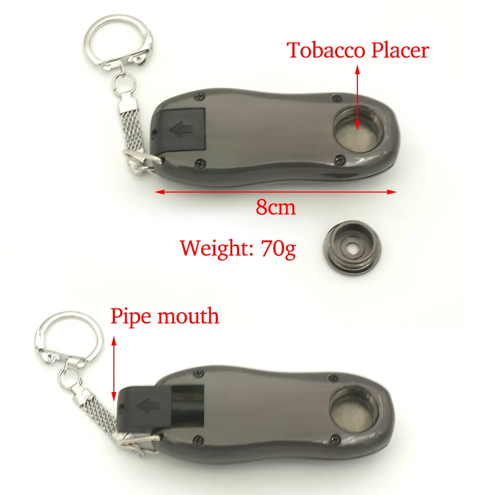 Car Shape Pipe Tobacco Pipes With Keychain Smoking Pipa Grinder Cigarette Accessories For Men Pipas Fumar Hierba