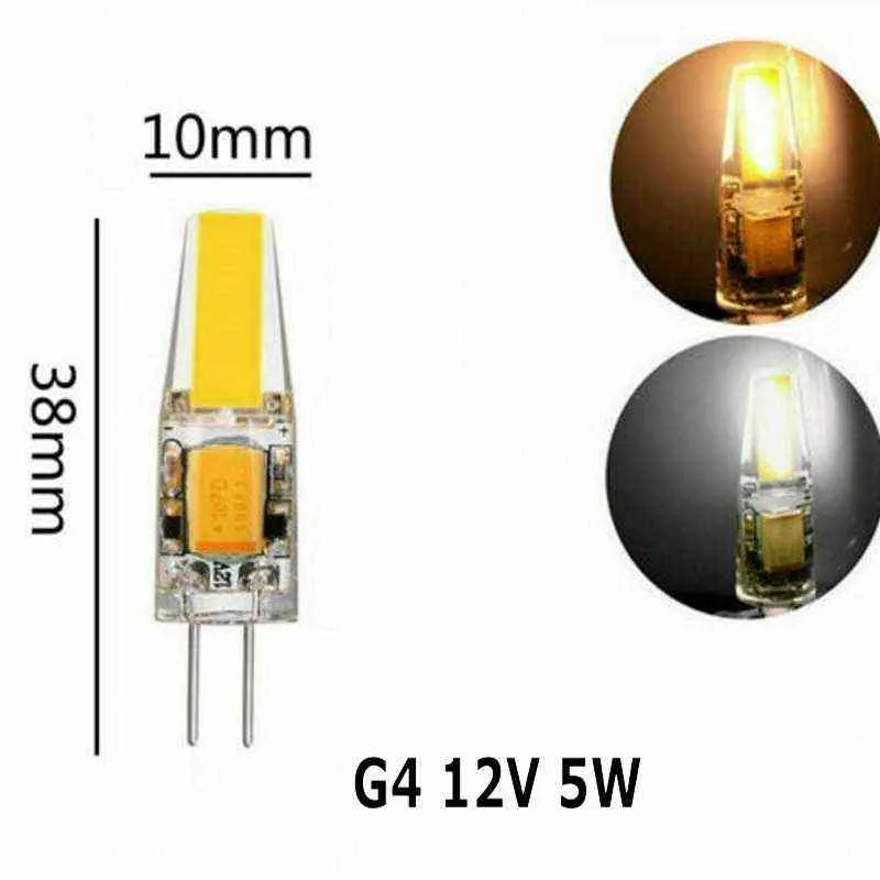 cob led G4 G9 E14 5W 7W電球AC 12V 220V LEDランプスポットライトシャンデリア照明交換30W 60WハロゲンランプH220428