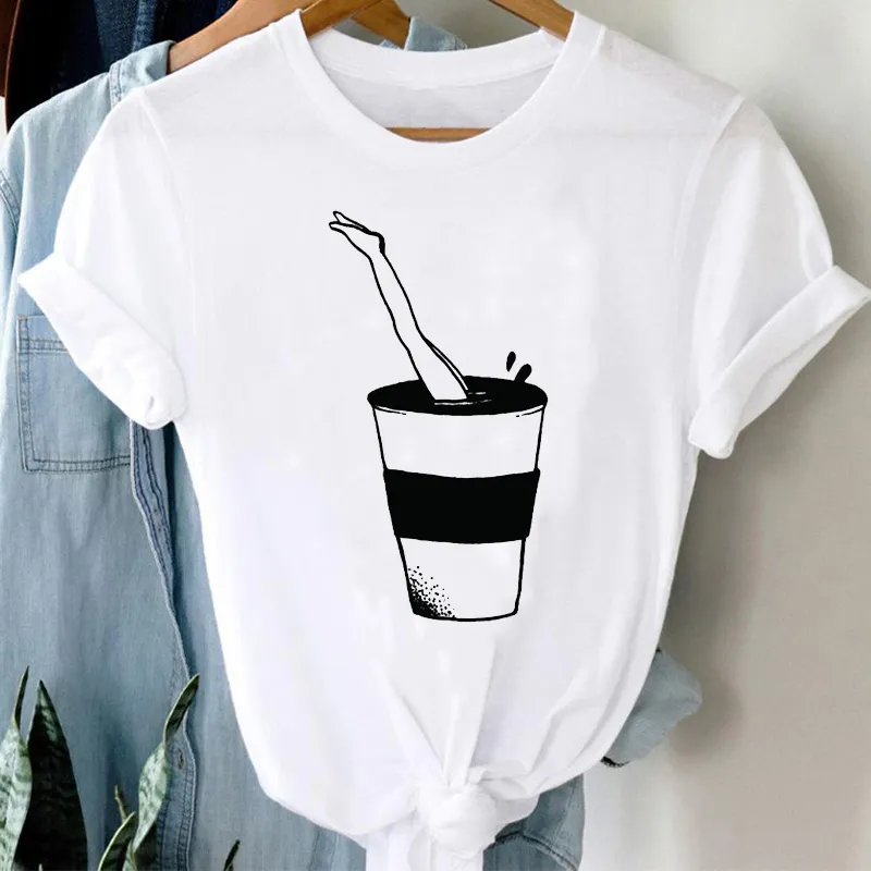 T -shirts dames cartoon wijn grappige mode kleding lente zomerkleding grafisch t -shirt top dame print vrouwelijke tee t -shirt 220526