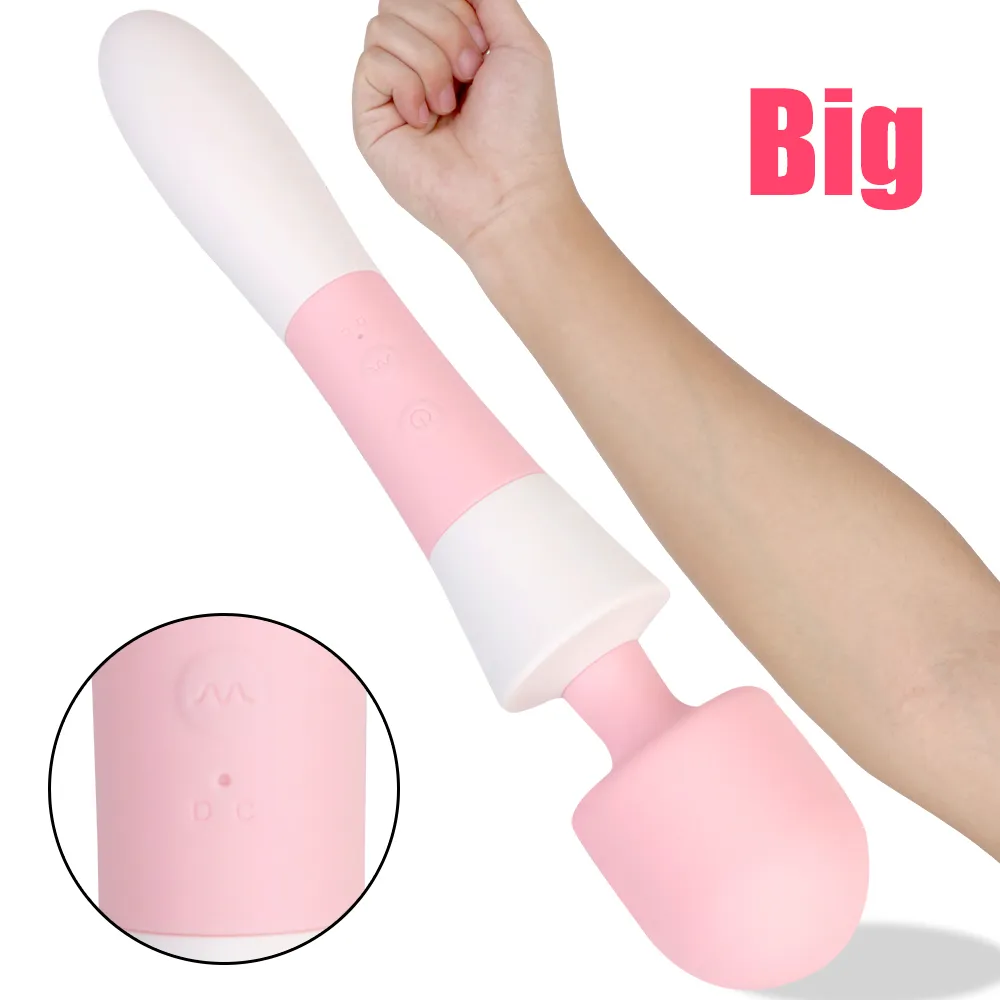 여성을위한 거대한 AV 스틱 강력한 진동기 G Spot Massager 10 Speed ​​5 Magic Wand Clitoris 자극기 성인 장난감