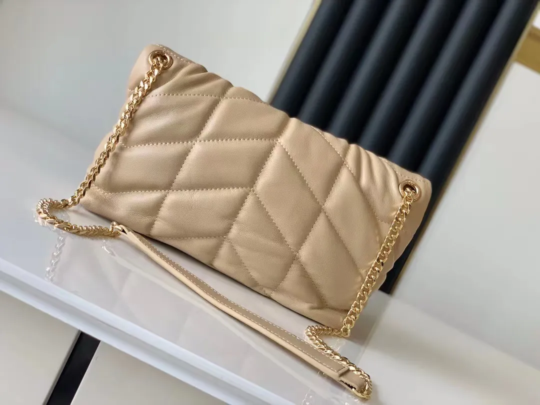 Luksusowe modne torby na ramię torebki torebki damskie 2023 damskie wysokiej jakości prawdziwej prawdziwej skóry złoty łańcuszek torebka od projektanta