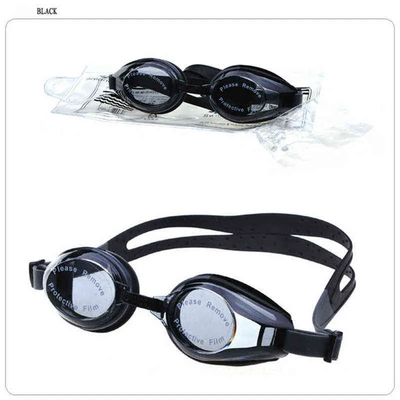 1 stücke Männer Frauen Schwimmen Gläser Anti Fog UV Schutz Schwimmen Brillen Professionelle Galvanisieren Einstellbar Wasserdicht Schwimmen Brille G220422