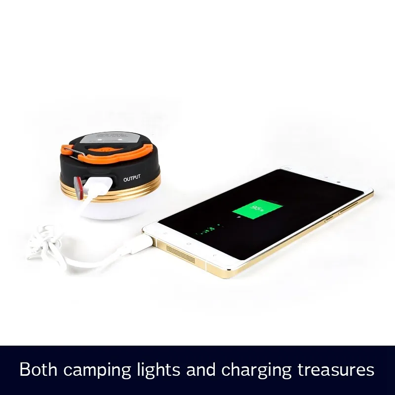 Waterdichte draagbare USB -oplaadkampeer LED -licht Outdoor Mini Tents noodlamp voor mobiele telefoon met magneet