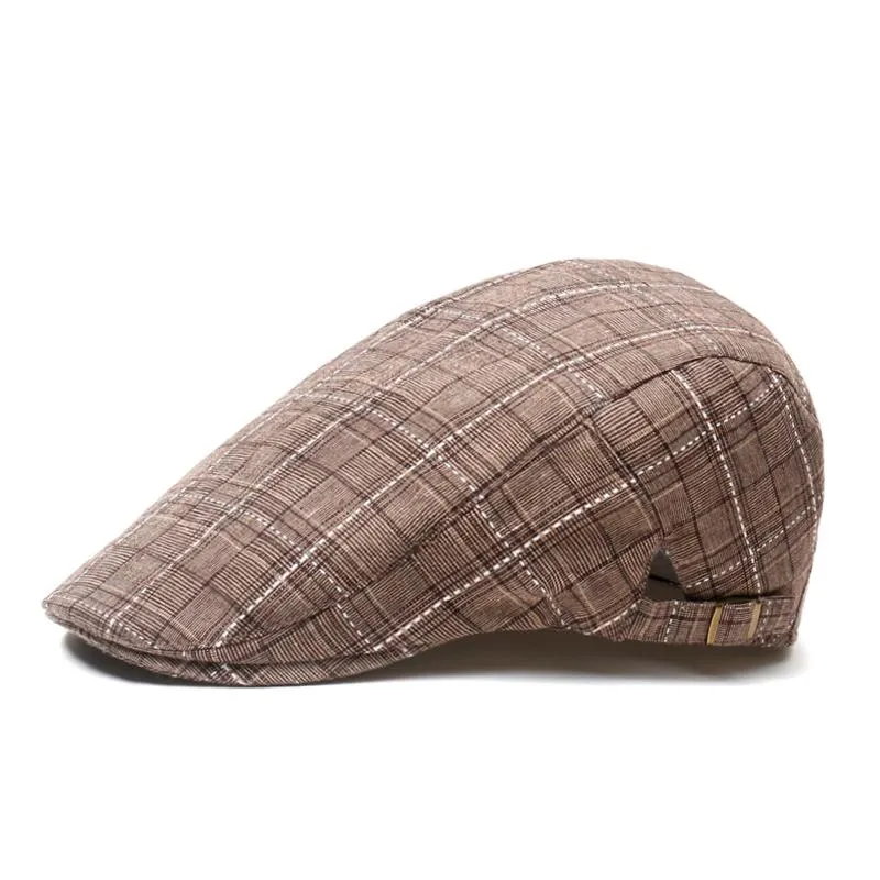 Berets Herren Sboy Golf Plaid Beret Irische Hüte Männer Cabbie Fahren Flat Caps 2022 MODE STREETWOW Casual Autumnberets Chur22301M