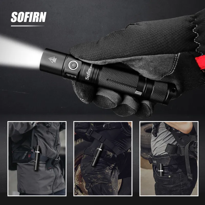 Sofirn SP31 V20 مصباح يدوي LED 1200LM 18650 Xplhi LED Torch Torch Light مصباح تكتيكي عالية الطاقة 53005700K Lanterna 220601