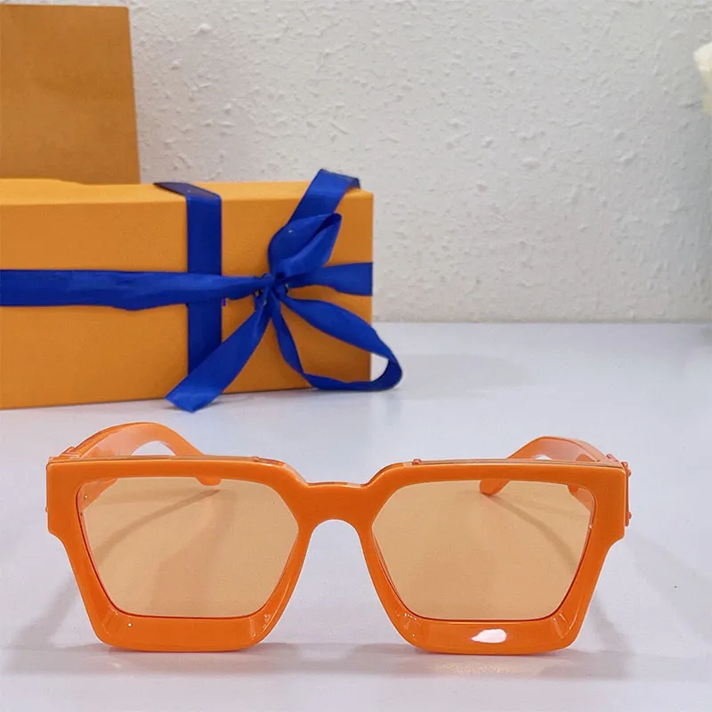 designer 1 1 Millionaires Sunglasses Shiny gold logo S-lock hinges For Women Dames NEW orange Black Glasses Shades Z1165 glas3039