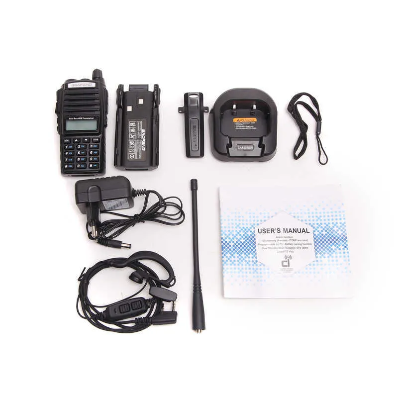 baofeng UV-82 plus VHF / UHF longue plage 8W Power Walkie Talkie Portable CB Transmetteur Amateur Amateur 2 voies MODE RADIO OF UV 82