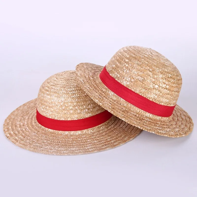 31 35cm Luffy Hat Straw Performance Animation Cosplay Sun Protection Accessories Summer s For Women 220712