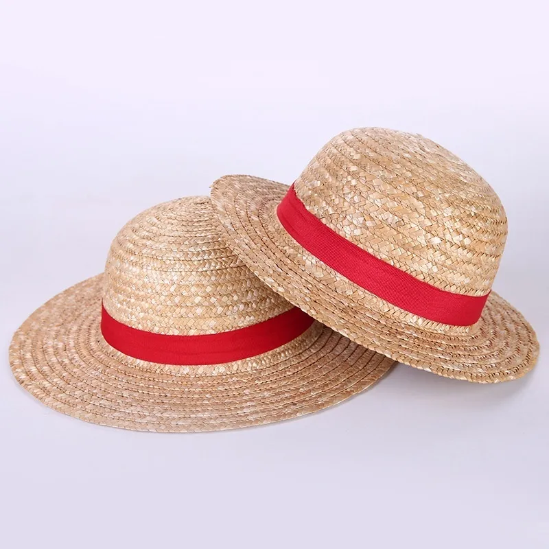 31 35cm Luffy Hat 밀짚 성능 애니메이션 코스프레 Sun Protection Accessories Summer s For Women 220712
