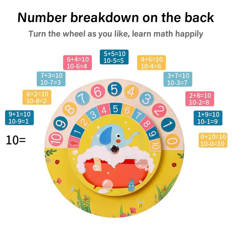 Barn Montessori Träklocka Tid Lärande Lärarhjälpmedel Eonal Toys For Children Primary School Clever Board Toy 220621