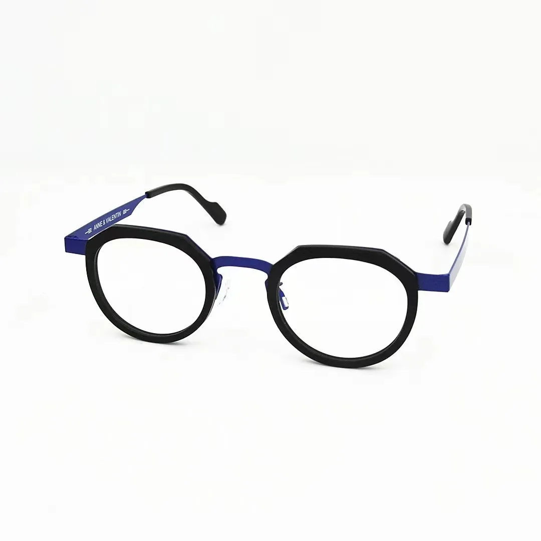 ANNE VALENTIN FOREVER Optische Brillen Voor Unisex Retro Stijl Anti-blauw Licht Lensplaat Ovaal Volledig Frame Met Box214W