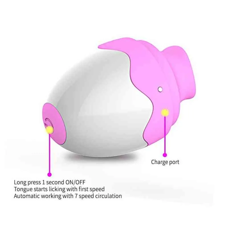 NXY Eggs Pociski 7 prędkości żeńska masturbacja łechtaczka ssanie języka wibrator sutka gra wstępna orgazm dostarcza zabawkę seksualną dla pary 220509