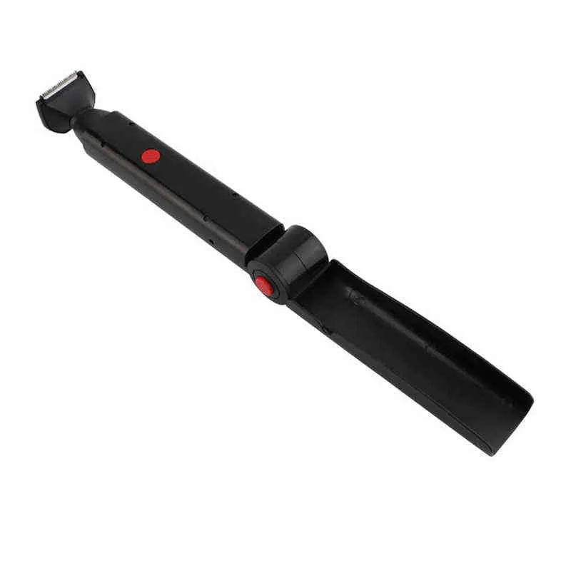 Elektrischer Haarrasierer für den Rücken, langer Griff, USB, zusammenklappbar, doppelseitiges Werkzeug zum Entfernen von Körperhaaren und Beinen H2204223171442