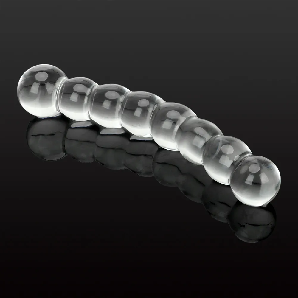8 Perlen Kristall sexy Spielzeug für Frauen Anal Plug Erotik Glas Hintern Prostata-Massagegerät