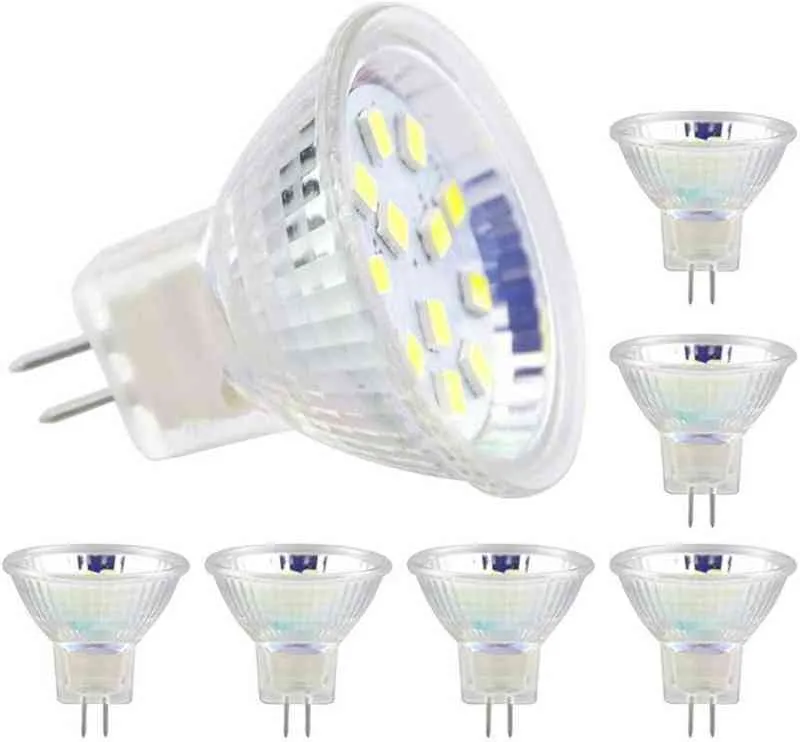 MR11 GU4 lâmpadas de lâmpada LED Spotlight Warm Branco/frio Branco 12V 24V SMD 2W 3W 12LEDS 18LEDS Bulbo 10W 20W Halogen Light H220428