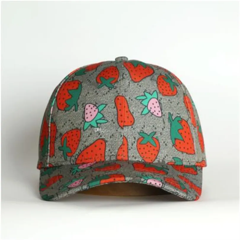 Casquettes de baseball de fraise de haute qualité coton cactus lettre classique casquettes de balle été femmes chapeaux de soleil en plein air réglable S213S