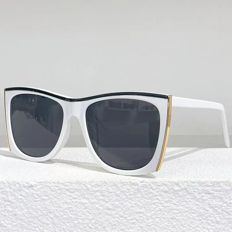 WOMENs Sunglasses with Rectangular Acetate Frame and Nylon Lenses OP LINE AND GOLD-TONE METAL EDGES SL 539241Q