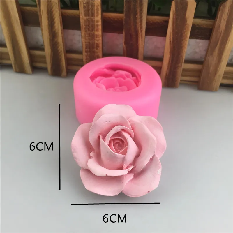 Bloem Bloom Rose -vorm Siliconen Fondant Soap 3D Cake Mold Cupcake Jelly Candy Chocolate Decoratie Bakgereedschap Mallen 220815