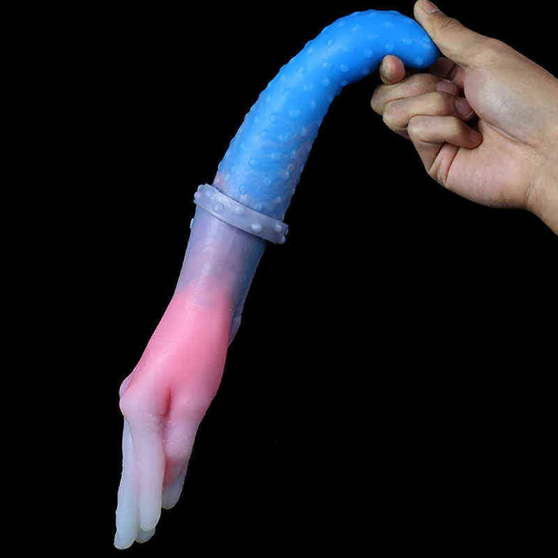 NXY dildos flytande silikon dubbelsidig penis kvinnlig falskt tjock analplugg Vuxen sexprodukter Massage Onani Device 0316