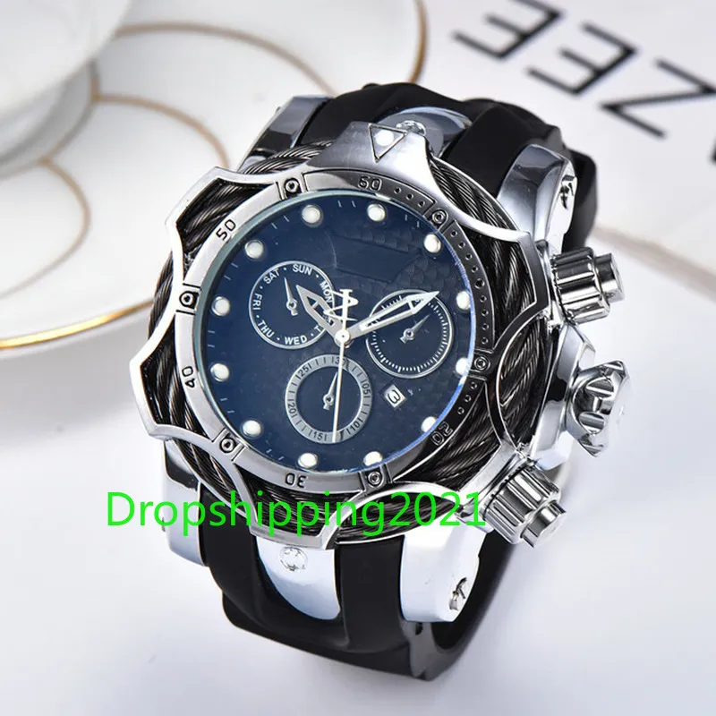 Invencible Fashion Mens Quartz Wirstwatch 52 mm Luminoso Imploude Indefeing Luxury Watch Invicto RELOJ DE HOMBRE LA228M