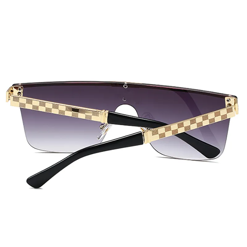 Man Millionaire Solglasögon Metal Glass Frame Driving Eyewear Cycling Sunglasse Outdoor Fashion Sun Shade Flat Top Vintage Sunglass217V
