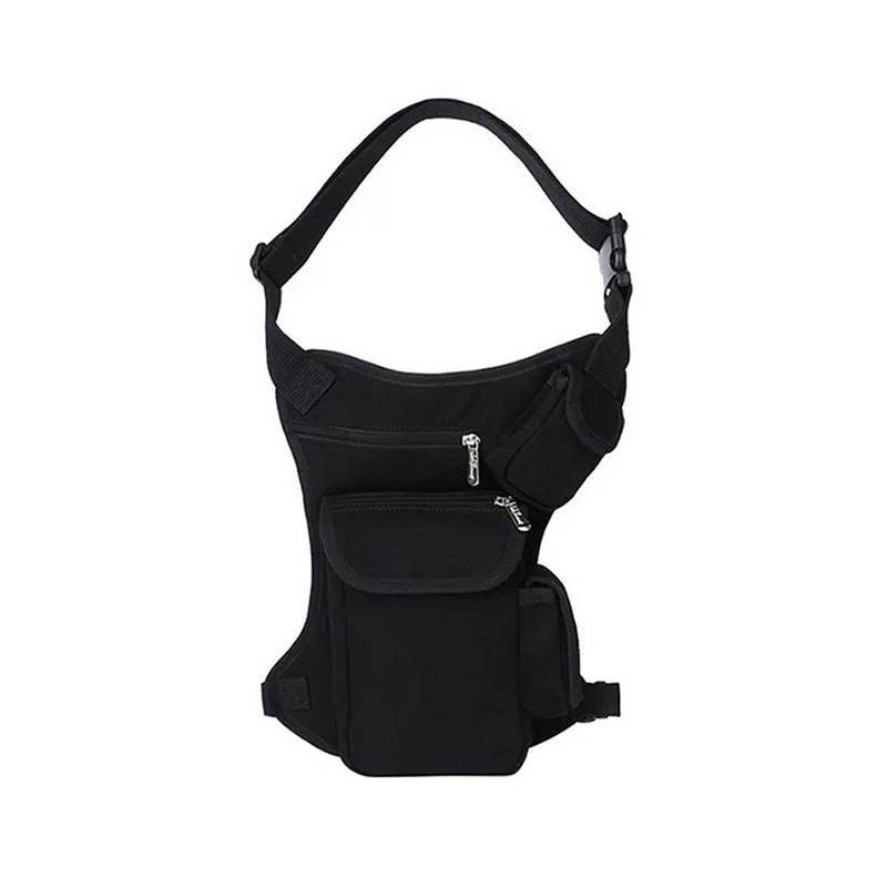 Sac de jambe en toile taille cuisse goutte sac tactique moto équitation hanche Fanny Pack 1 pièces