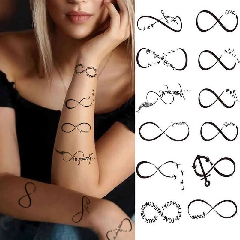 NXY Tattoo Temporário Caráter Heartbeat Pequeno S para Meninas Meninos Casal Exclusivo Texto Impermeável Adesivos Corpo Art Fake Tatoos 0330