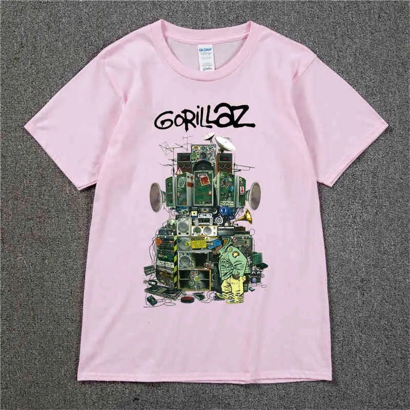 Gorillaz T Shirt UK Rock Band Gorillazs Tshirt Hiphop Alternative Rap Tee koszulka Nownow Nowy album Tshirt Pure Cotton4921186