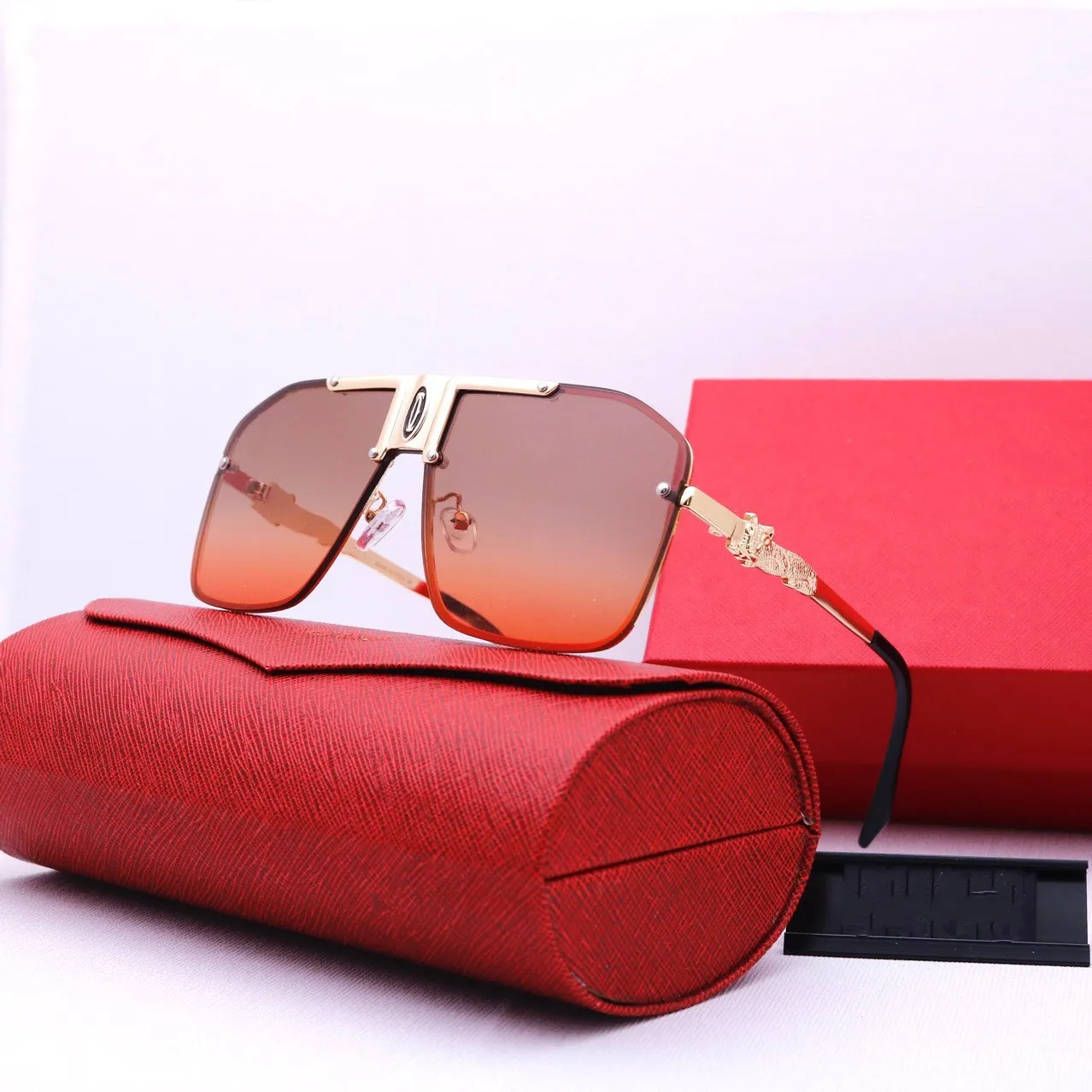 Sonnenbrille Luxusmarke Designerbrille Braun Schwarz Klassische Mode Herren Damen Sonnenbrille Brillenzubehör Qualitätsverpackung W325m