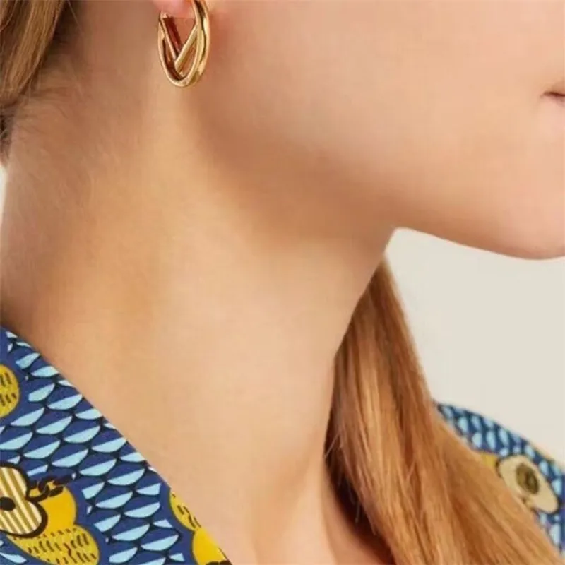 Womens Premium Gold Earring Designer Stud Earring Luxury Brand Letter Design Earrings Fashion Jewelry291w