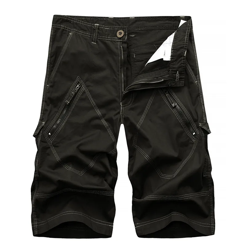 Men Cargo Shorts zomer Katoen Kort mannen Knie lengte broek mannelijke casual korte broek Fashion Men kleding plus maat 2206222222