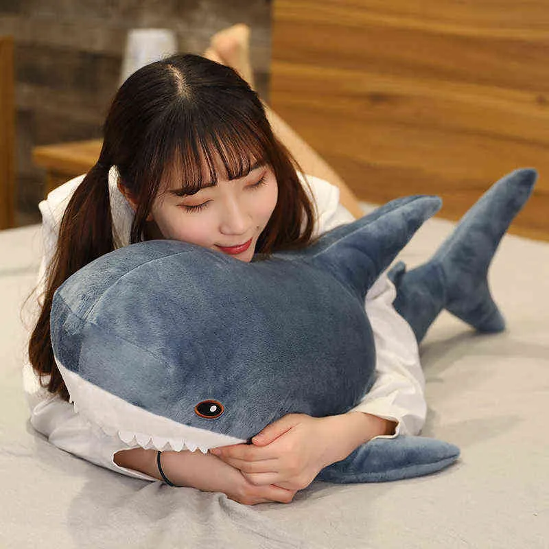 CM Giant Size Plush Shark Skin Toys Högkvalitativ Semifinished Product Simulation Jacka Cushion For Children Gifts J220704