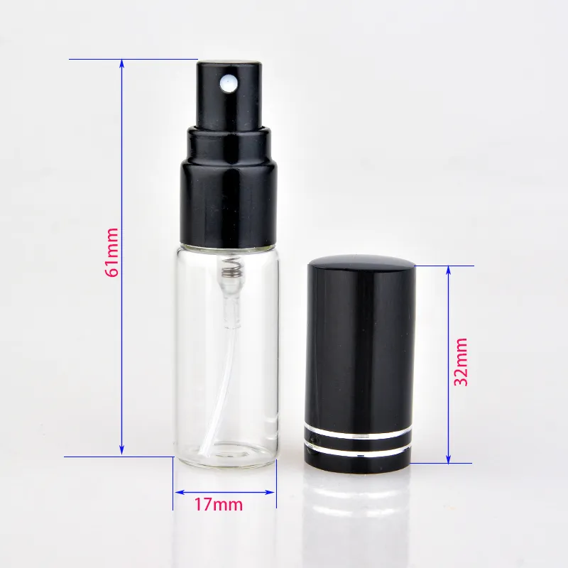 100 stcs5 ml draagbare lege cosmetische kast reisspray fles parfum voor cadeau monster mini fles parfum make -up bevat 220711