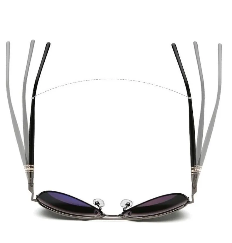 Occhiali da sole classiche uomini polarizzati che guidano occhiali da sole pilota designer marchio maschio vintage nero uomo donna UV400282W