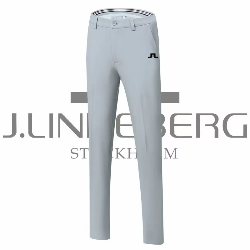 Spring Autumn Men's Golf Pants Thick four-Way Stretch Solid Color Sports Casual Pants High Quality Golf Clothing 220325