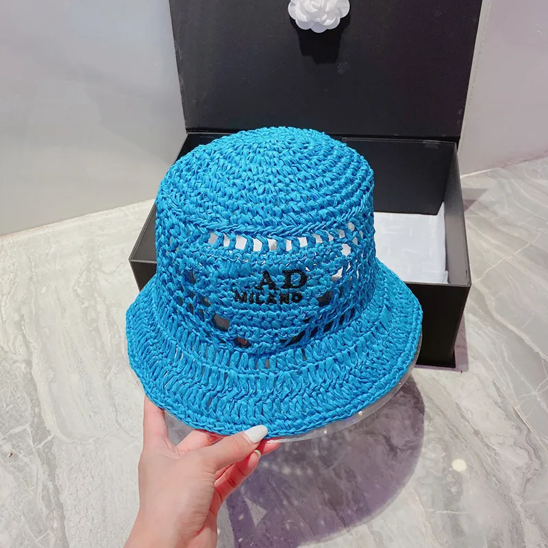 デザイナーの女性バケツの帽子手作りニット帽子の屋外ドレスサンボンネットビーニーカペリファームティ野球帽を予防する4スタイル22350Z