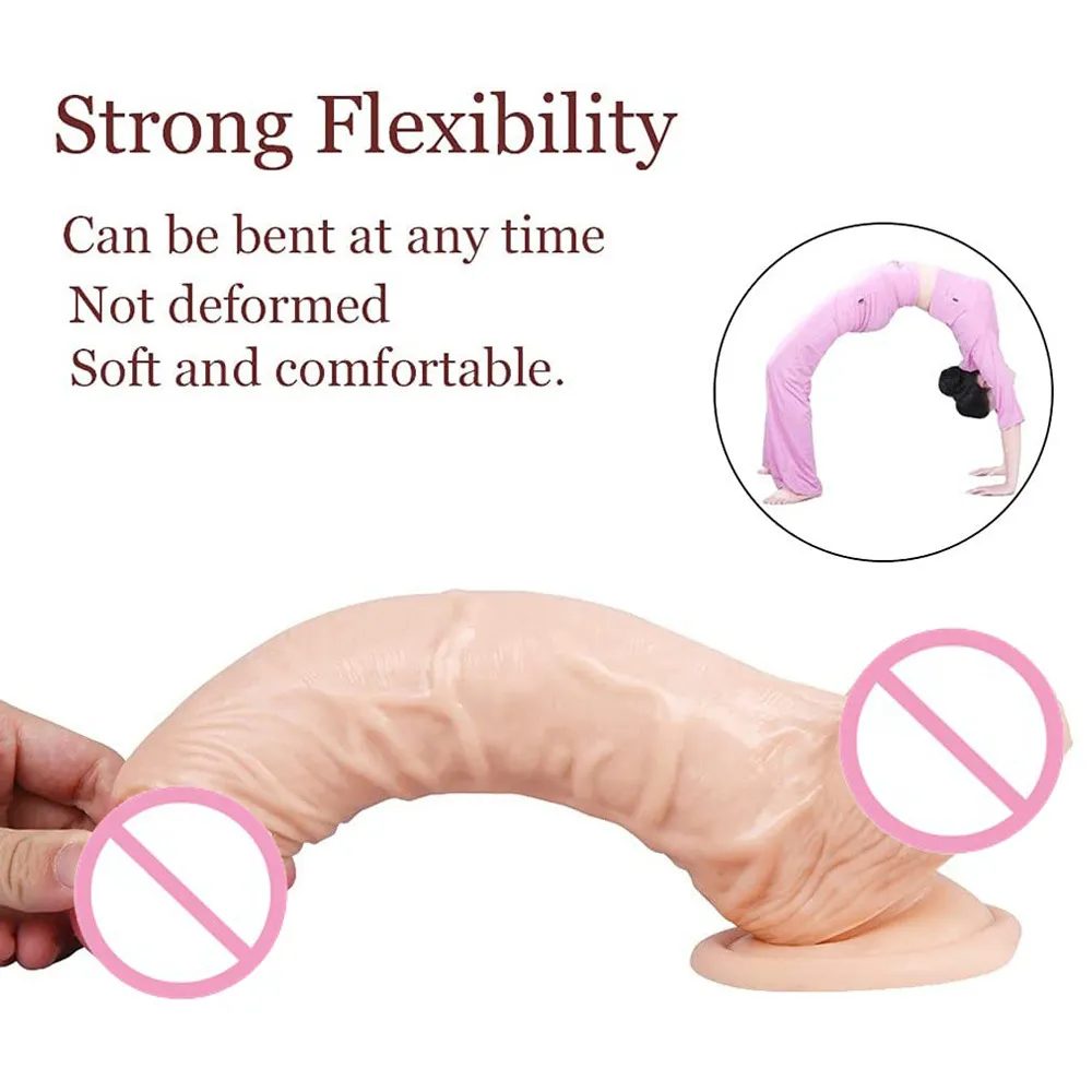 Enormi dildo femminili giocattoli sexy realistico cazzo masturbazione testa inclinabile 26 cm pene artificiale adulto donne