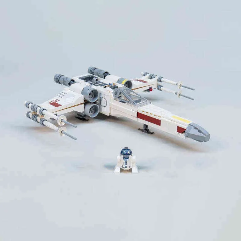 خطة Skywalker Saga Star 75102 75149 75211 X Wing Clone Wars Poe's X Tie Fighter 05004 Building Build Toy MJDZSW