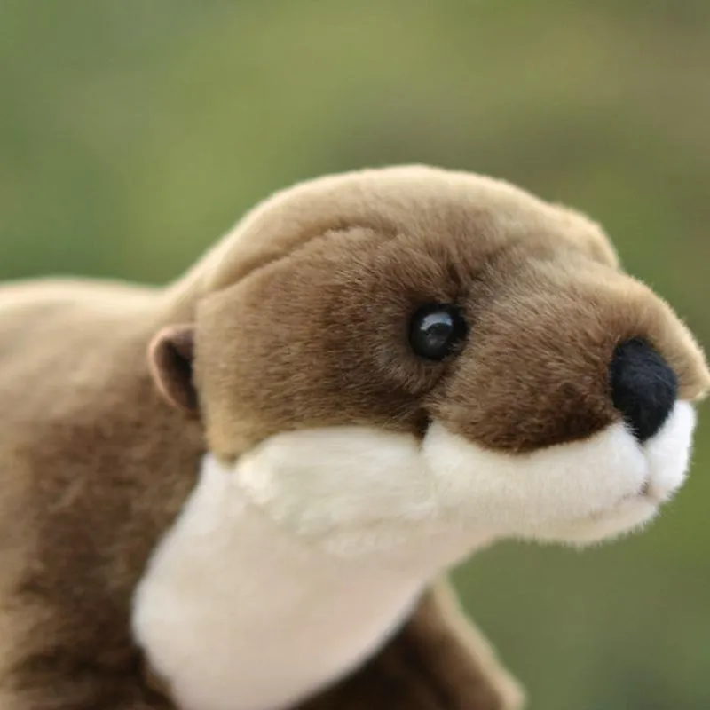 Simulering Animal Otter Lutra Lutra Plush Toy Water Dog Water Monkey Animals Doll for Kids Gift Teaching Props 46cm