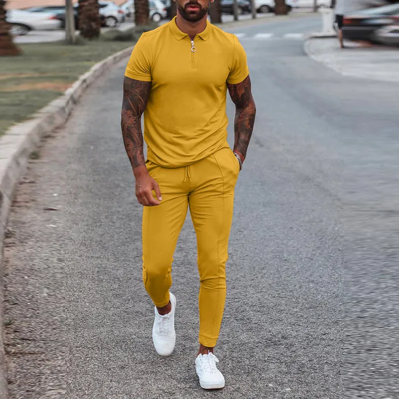 Zomermannen stelt casual fitness ademende sportkleding met korte mouwen t -shirt mode buiten trainingsuit mannen slanke jogger zweetpakken 220609