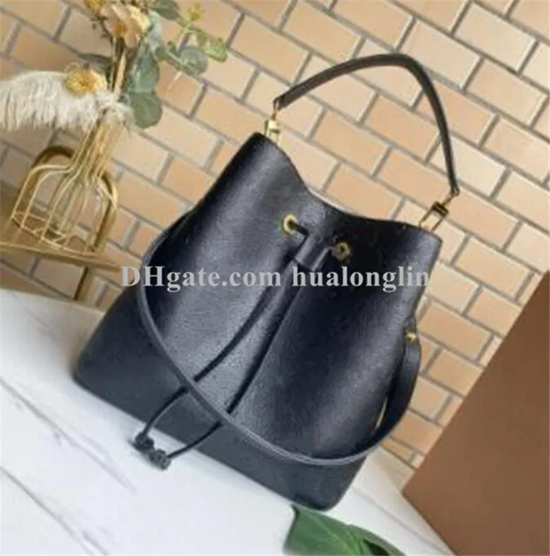 Fashion Designer Women Handbag bucket tote Shoulder Bag promotion purse flower checkers grid serial number date code193e
