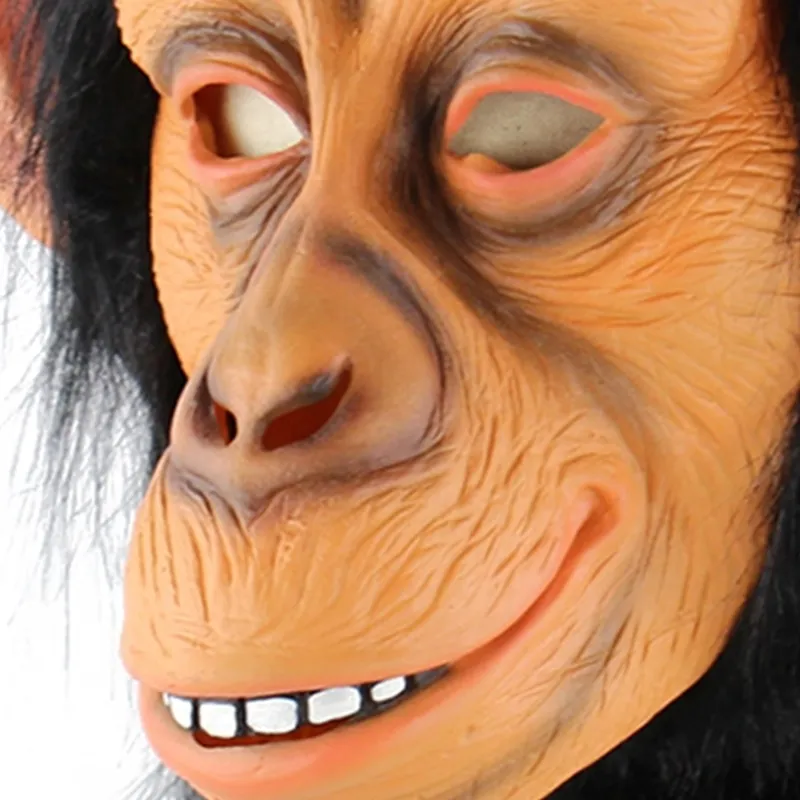 Novelty Monkey Mask Creepy Animal Chimp Gorilla Head maskerar Halloween Party Costume Decorations Masquerade Cosplay Props 220812