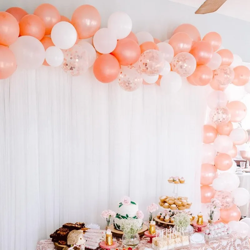 ballon d'or rose arc guirlande kit ballons de confettis en latex pour les décorations de fête d'anniversaire de mariée de mariage bébé douche fille 220527