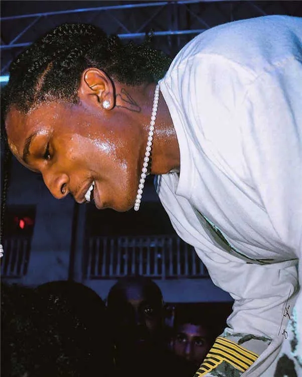 Европейская и американская поп-музыка ASAP Rocky с ретро-жемчужным ожерельем для мужчин и женщин в стиле хип-хоп, пара-цепочка на ключице, колье81107504310205